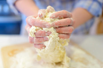 Kneading dough