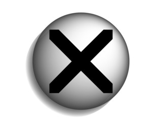 Flat long shadow icon of prohibit