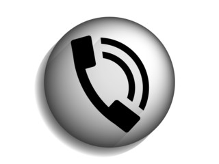 Flat long shadow icon of a phone