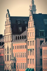 Naklejka premium Gamla Stan, Stockholm. Cross processed color tone.
