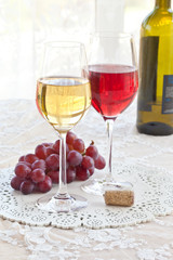 Roter und weisser Wein