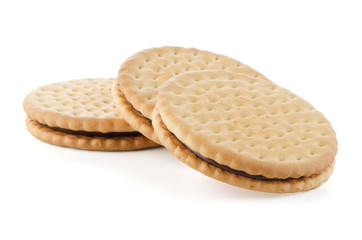 Sandwich biscuits with chocolate filling