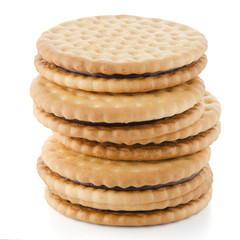 Sandwich biscuits with chocolate filling