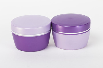 cosmetics on the white background