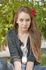 Obraz premium Portrait of a beautiful girl