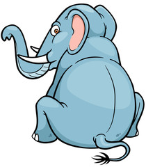 Vector illustration of Cartoon Elephant