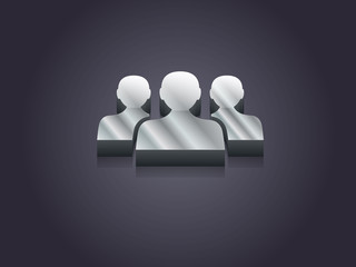 3d Vector illustration of  team icon
