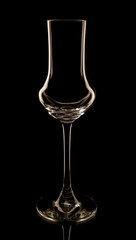 Liquor glass in the low-key lighting