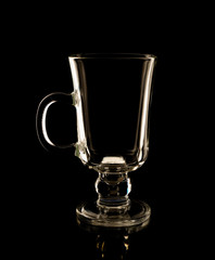 Tea glass in the low-key lighting