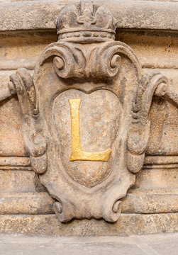 Decoration detail facade in Prague