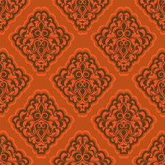 vector seamless backdrop. damask pattern. flower wallpaper