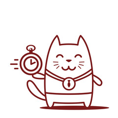 Character winner with a medal line art