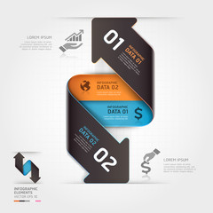 Abstract business arrow infographics template. Vector illustrati