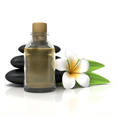 Stone and leaves spa background