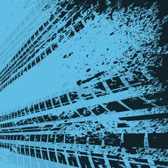 Blue  tire track background