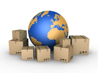 Shipment of parcels all over the world