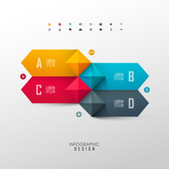 Vector template for infographic or web design