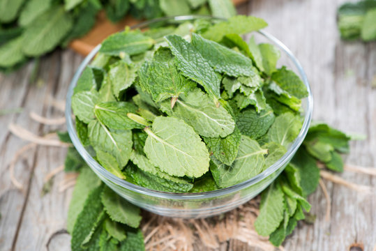Bowl with Mint Leaves