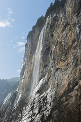 Wasserfall bei Lauterbrunnen, Berneroberland, Schweiz