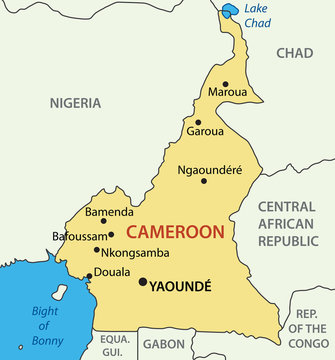 Republic of Cameroon - vector map