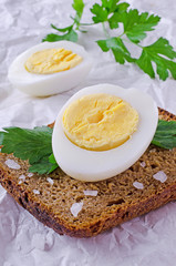 Half boiled egg