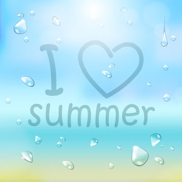 Summer typography background