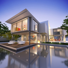 Contemporary house with pool N1