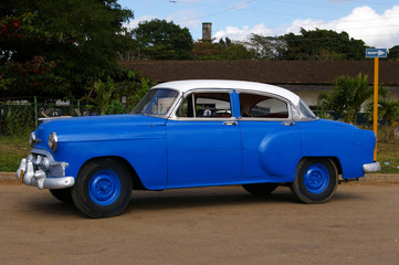 Automobile am&eacute;ricaine &agrave; Cuba.