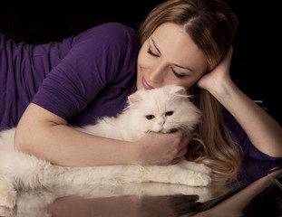 Girl and cat