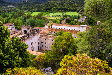Fototapeta na wymiar Santuari de Lluc monastery in Mallorca, Spain