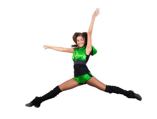 Fototapeta na wymiar athletic young woman jumping