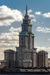 Fototapeta na wymiar New building in Stalin style
