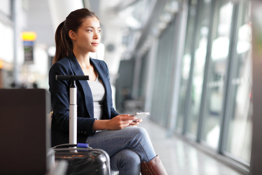 Passenger traveler woman in airport