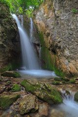 Fototapeta na wymiar stream in Gorge Tasnei. Baile Herculane, Romania