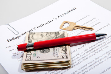 Contactor’s agreement with key and Dollar notes