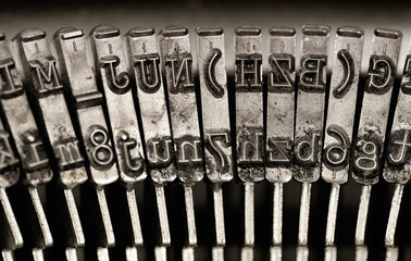 Vintage typewriter detail