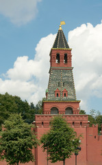 Fototapeta na wymiar Second Unnamed Tower of Moscow Kremlin (XV century), Moscow, Rus