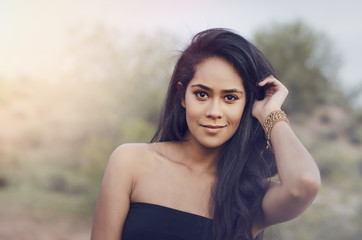 Beautiful exotic young woman