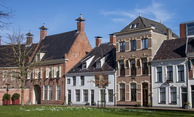 Fototapeta na wymiar Old houses at the Martinihof in Groningen