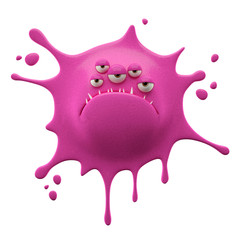 3d funny splash stain