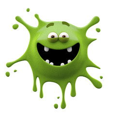 3d funny splash stain