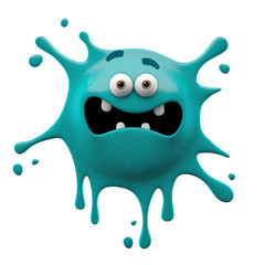 3d funny splash stain