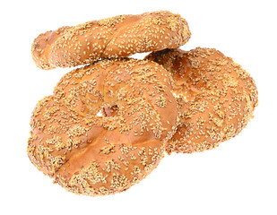 Fresh Tasty Pretzel on White Background
