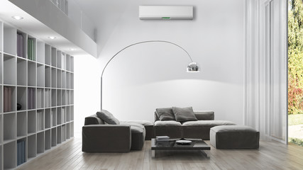Interno con aria condizionata