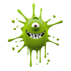 3d funny splash stain