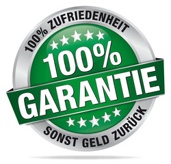100% Garantie – 100% Zufriedenheit sonst Geld zurück