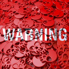 Warnzeichen Schrift, Warning, rot, weiss