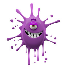 3d cartoon funny splash  