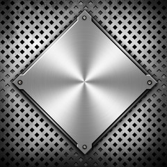 rhombus metal plate