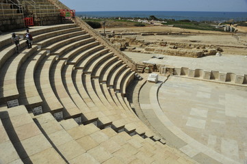 Fototapeta premium Amphitheater in the Caesarea National Park, Israel